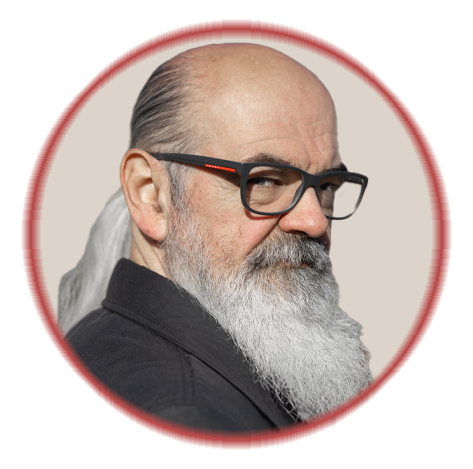 Portret Zibiego the Bearded w stylu graficznym, logo autora